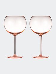 Colored Glasses - Luxurious and Elegant Sparkling Rose Pink Colored Glassware -  Set Of 4 - Rose Pink