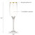 Crystal Champagne Flutes With Gold Tone Rim