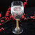 Crystal Wine Glasses - Elegant Gold Tone Studded Long Stem Red Wine Glasses Set Of 2