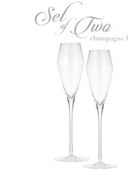 Curved Champagne Glass, Set Of 2