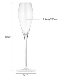 Curved Champagne Glass, Set Of 2
