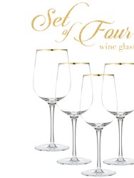 Glasses - Luxurious and Elegant Long Stem Red Wine Glass - Set of 4