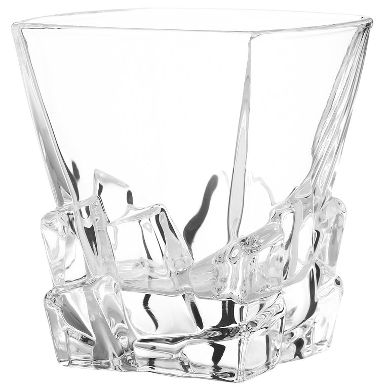 Lowball Whiskey Glasses - Modern Square Top Design