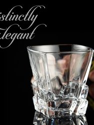 Lowball Whiskey Glasses - Modern Square Top Design