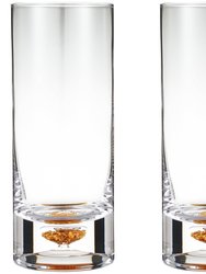 Lowball Whiskey Glasses With Unique Embedded