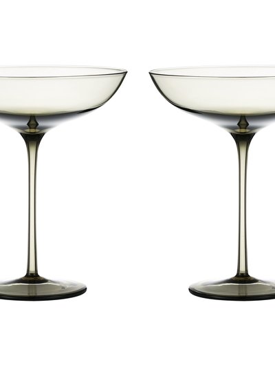 Berkware Luxurious and Elegant Smoke Colored Glassware - Coupe Cocktail Glass - Set of 4 product