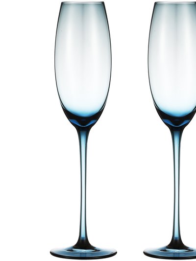 Berkware Luxurious And Elegant Sparkling Colored Glassware - Champagne Flutes - Set Of 4 product