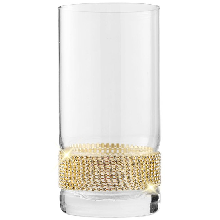 Gold Rimmed Highball Collins Glass