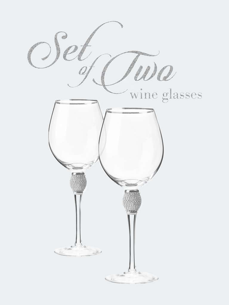Engraved Infinity Contour Wine Glasses (Set of 2)