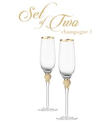 Set Of 2 Champagne Glasses