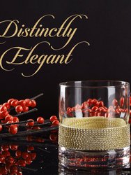 Set of 2 Elegant Old Fashioned Whiskey Glasses