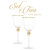 Set of 2 Gold tone Wine Glasses