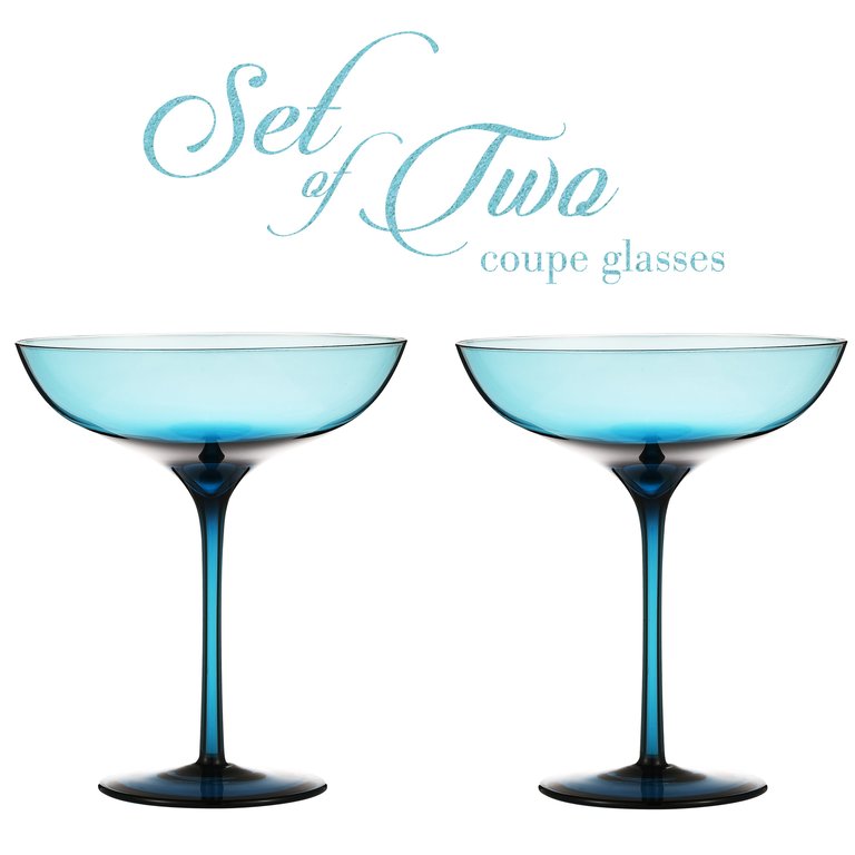 Set of 2 Luxurious and Elegant Coupe Cocktail Glass