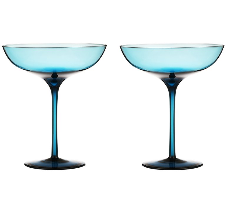 Set of 2 Luxurious and Elegant Coupe Cocktail Glass