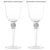 Set Of 2 Rhodium Silver Tone Wine Glasses