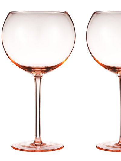 Berkware Stemless Wine Glasses with Silver Rhinestone Design, Set