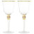 Set Of 6 Gold Tone Wine Glasses