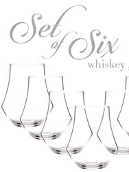 Tulip Shaped Lowball Whisky Glasses -  Set of 6