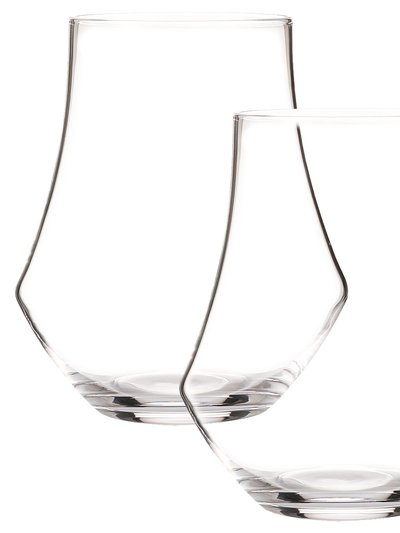 Berkware Tulip Shaped Lowball Whisky Tumbler Glasses - Set of 4 product