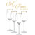 Wine Glasses - Luxury Crystal Long Stem Toasting Glasses - Set of 4