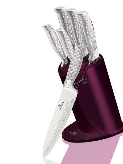 Berlinger Haus 6-Piece Knife Set with Stainless Steel Stand Kikoza Purple Collection product
