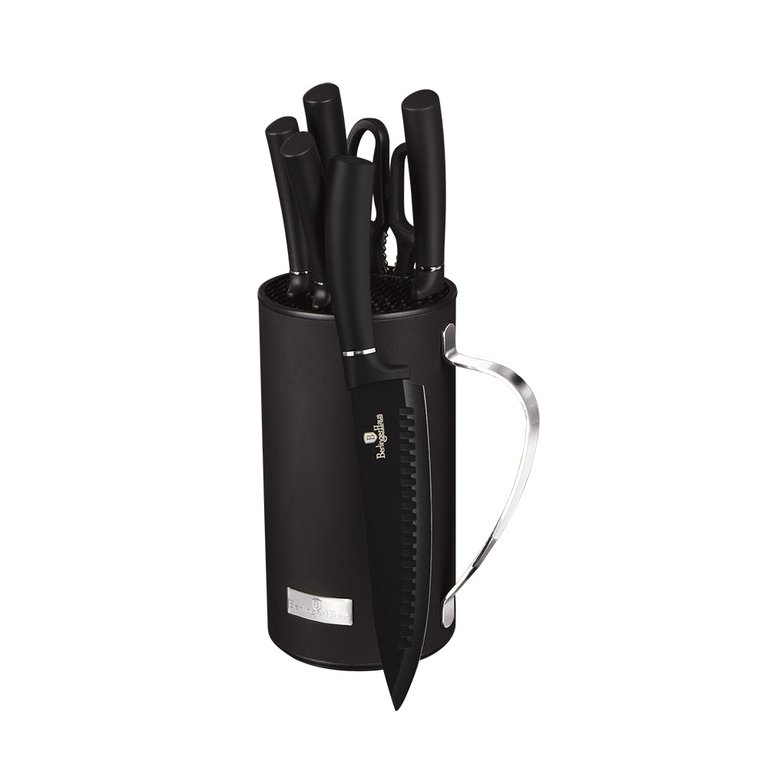 7-Piece Knife Set with Mobile Stand Collection - Purple