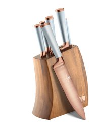 7-Piece Knife Set With Wooden Stand Moonlight Collection