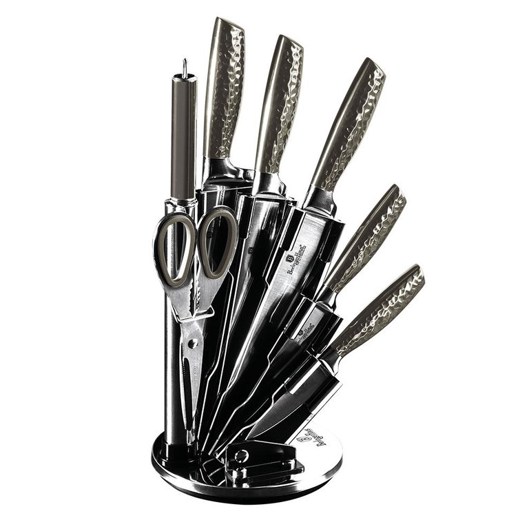 Berlinger Haus 8-Piece Knife Set w/ Acrylic Stand Carbon Collection