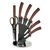 8-Piece Knife Set with Acrylic Stand Ebony Rosewood Collection