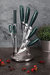 8-Piece Knife Set with Acrylic Stand Emerald Collection