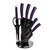 8-Piece Knife Set With Acrylic Stand - Purple