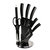 8-Piece Knife Set With Acrylic Stand - Black