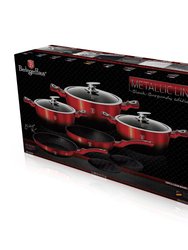 Berlinger Haus 10-Piece Kitchen Cookware Set Burgundy Noir Collection