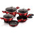 Berlinger Haus 10-Piece Kitchen Cookware Set Burgundy Noir Collection