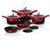 Berlinger Haus 10-Piece Kitchen Cookware Set Burgundy Noir Collection