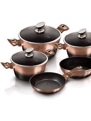 Berlinger Haus 10-Piece Kitchen Cookware Set Burgundy Noir Collection