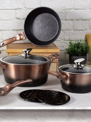 Berlinger Haus 10-Piece Kitchen Cookware Set Burgundy Noir Collection