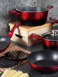 Berlinger Haus 10-Piece Kitchen Cookware Set Burgundy Noir Collection