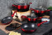 Berlinger Haus 10-Piece Kitchen Cookware Set Burgundy Noir Collection