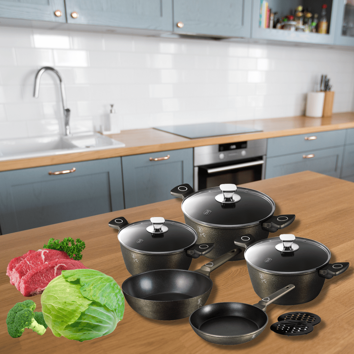 Berlinger Haus 17 - Piece Non-Stick Aluminum Cookware Set