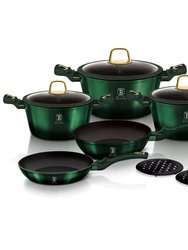 Berlinger Haus 10-Piece Kitchen Cookware Set Emerald Collection - Black