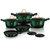 Berlinger Haus 10-Piece Kitchen Cookware Set Emerald Collection - Black