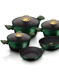 Berlinger Haus 10-Piece Kitchen Cookware Set Emerald Collection