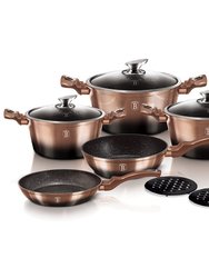 Berlinger Haus 10-Piece Kitchen Cookware Set Rose Gold Noir Collection