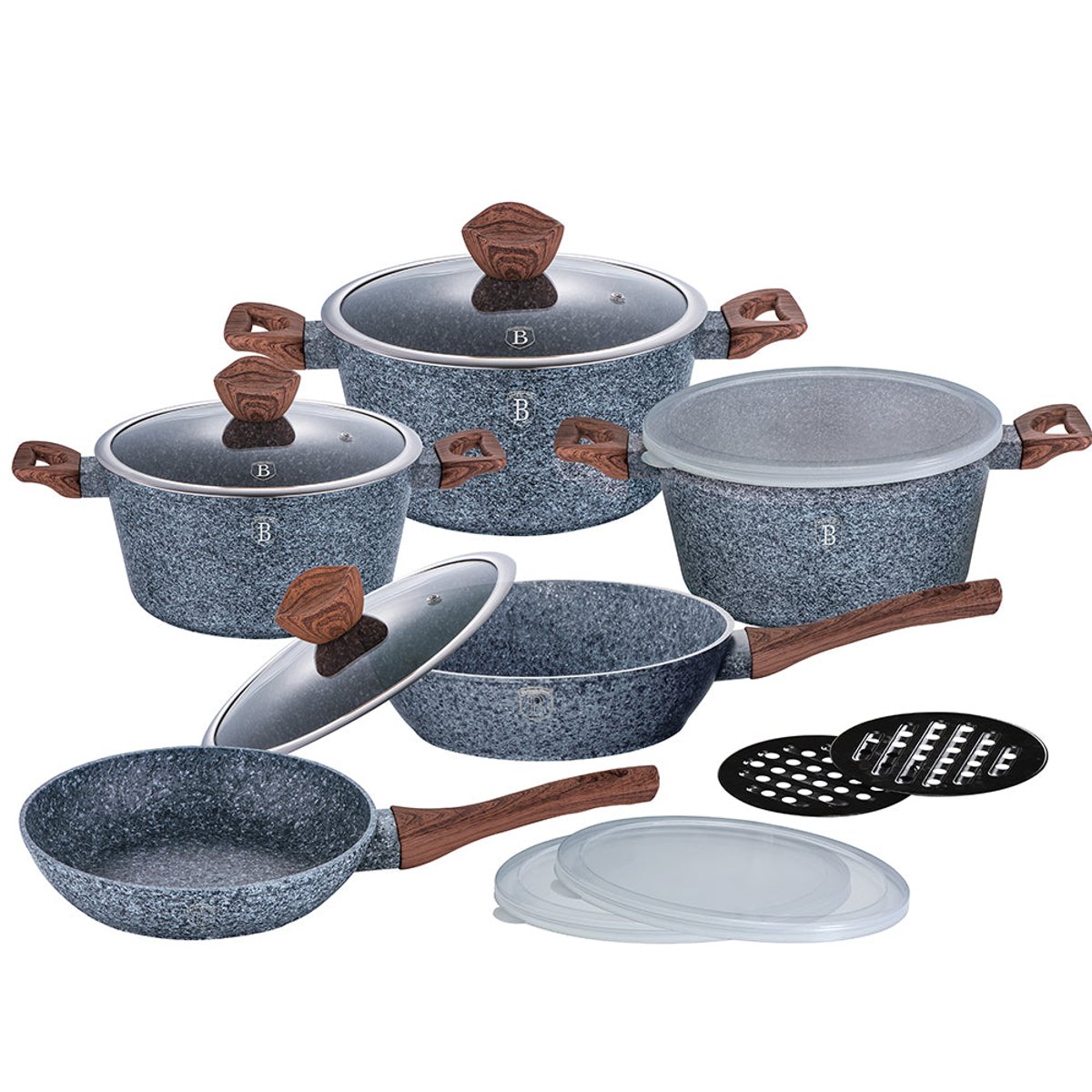 17-Piece Kitchen Cookware Set - Berlinger Haus US