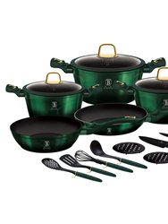 Berlinger Haus 17-Piece Kitchen Cookware Set Emerald Collection - Emerald