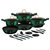 Berlinger Haus 17-Piece Kitchen Cookware Set Emerald Collection - Emerald