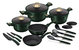 Berlinger Haus 17-Piece Kitchen Cookware Set Emerald Collection