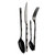 Berlinger Haus 24-Piece Stainless Steel Mirror Finish Cutlery Set Black Collection