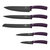 Berlinger Haus 6-Piece Knife Set w/ Magnetic Holder Purple Collection